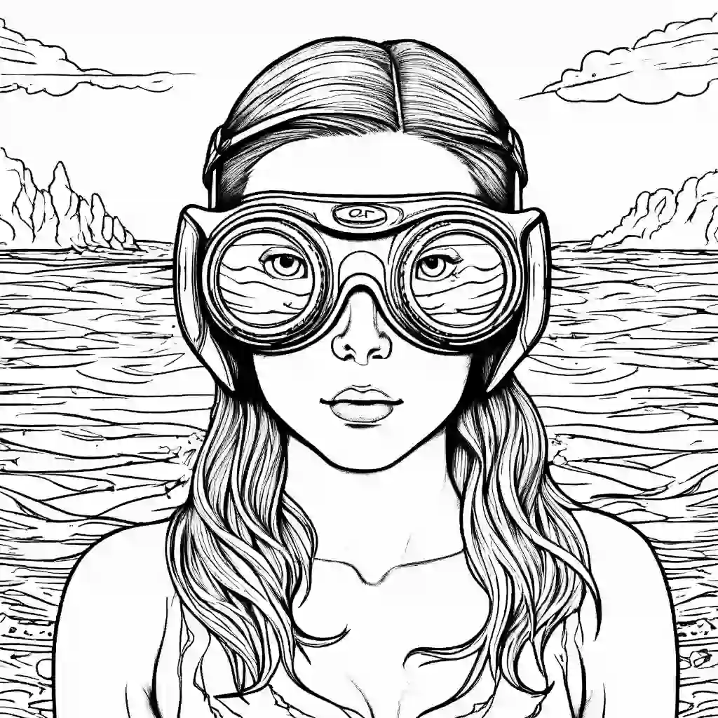 Swimming Goggles coloring pages